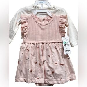 Carter's Pink Dress with Dragonfly Embroidery